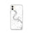 Custom iPhone 11 Emlenton Pennsylvania Map Phone Case in Classic