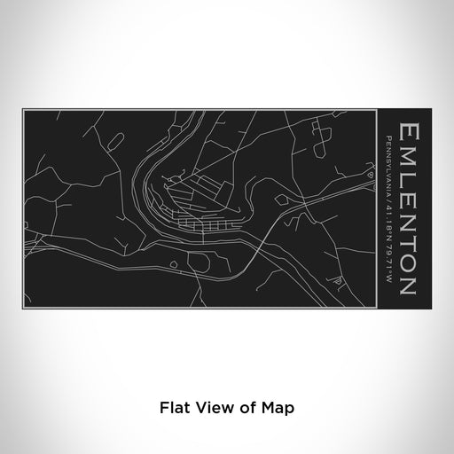 Rendered View of Emlenton Pennsylvania Map Engraving on 17oz Stainless Steel Insulated Cola Bottle in Black