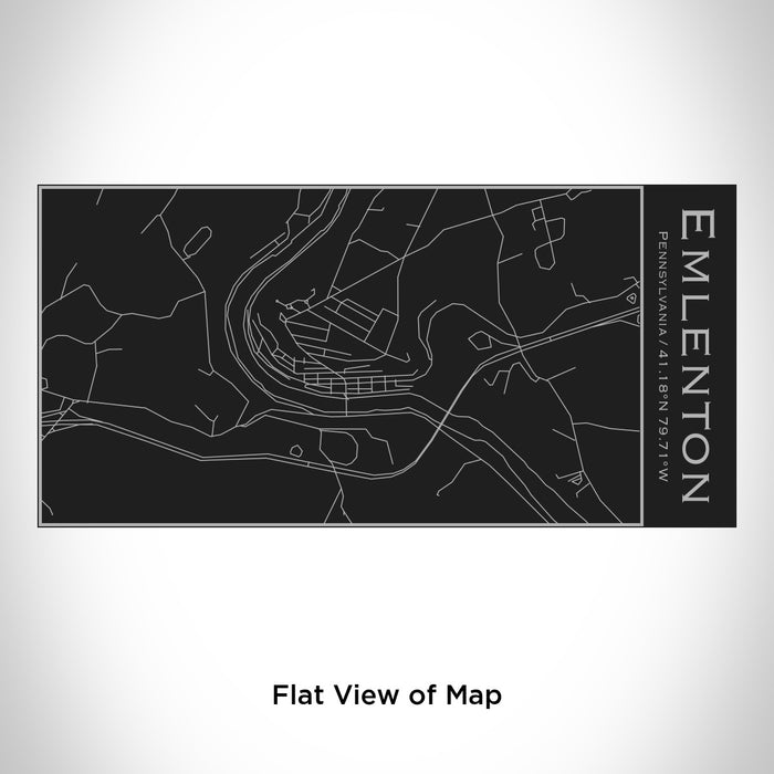 Rendered View of Emlenton Pennsylvania Map Engraving on 17oz Stainless Steel Insulated Cola Bottle in Black