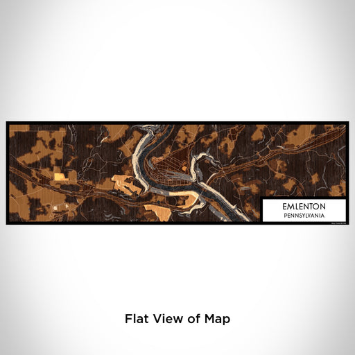 Flat View of Map Custom Emlenton Pennsylvania Map Enamel Mug in Ember
