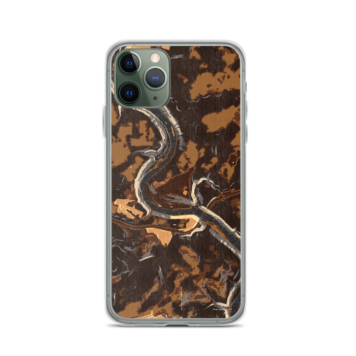 Custom iPhone 11 Pro Emlenton Pennsylvania Map Phone Case in Ember