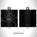 Rendered View of Emlenton Pennsylvania Map Engraving on 6oz Stainless Steel Flask in Black