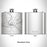 Rendered View of Emlenton Pennsylvania Map Engraving on 6oz Stainless Steel Flask