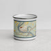 Front View Custom Emlenton Pennsylvania Map Enamel Mug in Woodblock