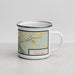 Right View Custom Emlenton Pennsylvania Map Enamel Mug in Woodblock