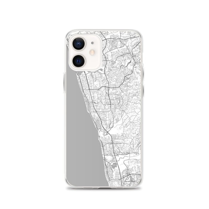 Custom iPhone 12 Encinitas California Map Phone Case in Classic