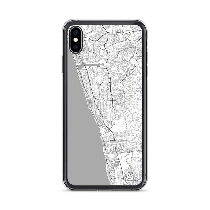 Custom iPhone XS Max Encinitas California Map Phone Case in Classic