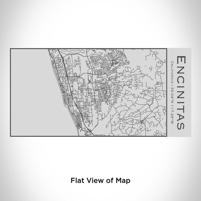 Rendered View of Encinitas California Map Engraving on 17oz Stainless Steel Insulated Cola Bottle