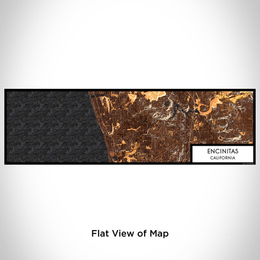 Flat View of Map Custom Encinitas California Map Enamel Mug in Ember
