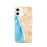Custom iPhone 12 Encinitas California Map Phone Case in Watercolor