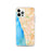 Custom iPhone 12 Pro Encinitas California Map Phone Case in Watercolor
