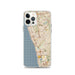 Custom iPhone 12 Pro Encinitas California Map Phone Case in Woodblock