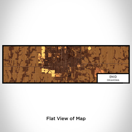 Flat View of Map Custom Enid Oklahoma Map Enamel Mug in Ember