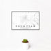 12x18 Enumclaw Washington Map Print Landscape Orientation in Classic Style With Small Cactus Plant in White Planter