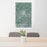 24x36 Enumclaw Washington Map Print Portrait Orientation in Afternoon Style Behind 2 Chairs Table and Potted Plant