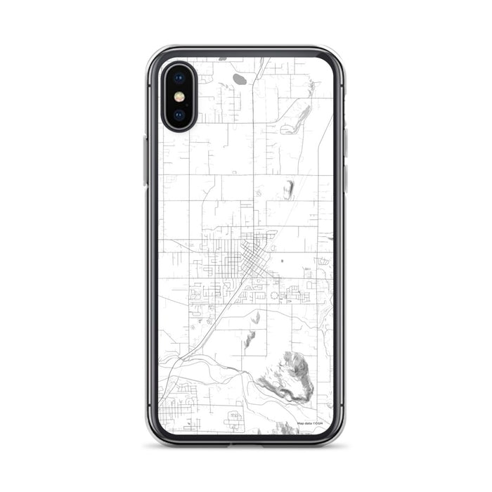 Custom iPhone X/XS Enumclaw Washington Map Phone Case in Classic