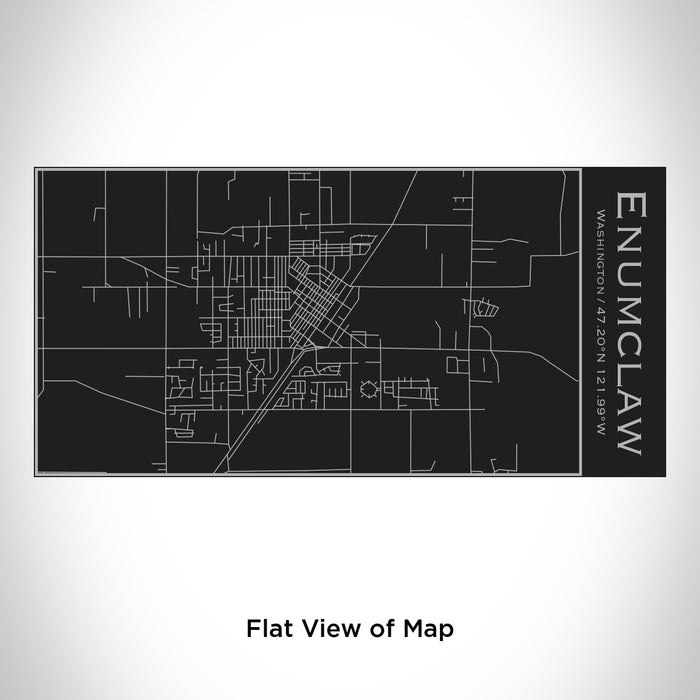 Rendered View of Enumclaw Washington Map Engraving on 17oz Stainless Steel Insulated Cola Bottle in Black