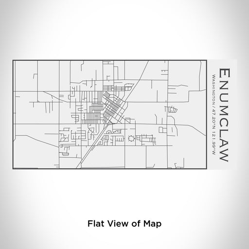 Rendered View of Enumclaw Washington Map Engraving on 17oz Stainless Steel Insulated Cola Bottle in White
