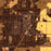 Enumclaw Washington Map Print in Ember Style Zoomed In Close Up Showing Details