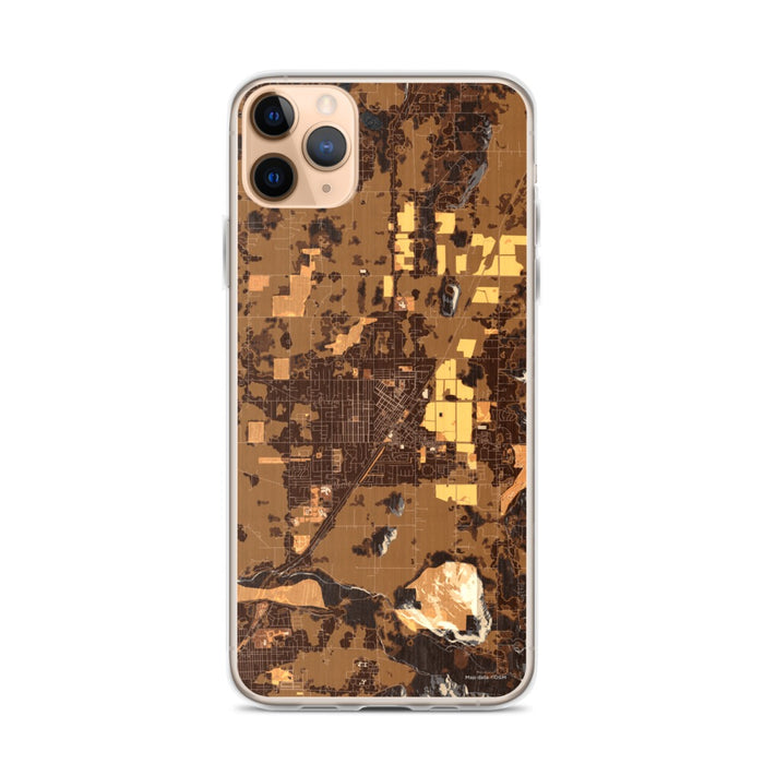 Custom iPhone 11 Pro Max Enumclaw Washington Map Phone Case in Ember