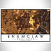 Enumclaw Washington Map Print Landscape Orientation in Ember Style With Shaded Background