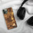 Custom Enumclaw Washington Map Phone Case in Ember on Table with Black Headphones