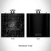 Rendered View of Enumclaw Washington Map Engraving on 6oz Stainless Steel Flask in Black