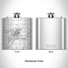 Rendered View of Enumclaw Washington Map Engraving on 6oz Stainless Steel Flask