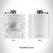 Rendered View of Enumclaw Washington Map Engraving on 6oz Stainless Steel Flask in White
