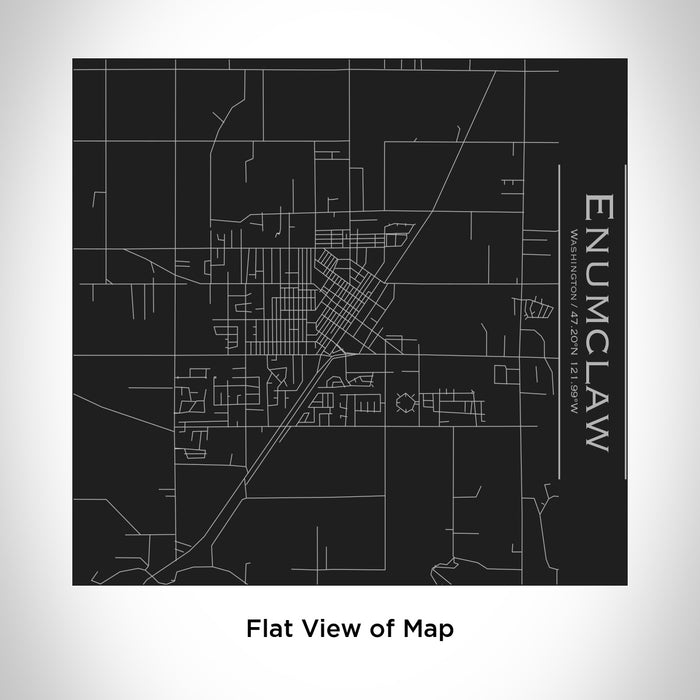 Rendered View of Enumclaw Washington Map Engraving on 17oz Stainless Steel Insulated Tumbler in Black