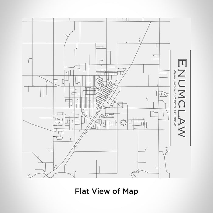 Rendered View of Enumclaw Washington Map Engraving on 17oz Stainless Steel Insulated Tumbler in White
