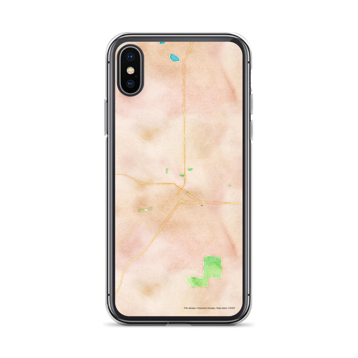 Custom iPhone X/XS Enumclaw Washington Map Phone Case in Watercolor