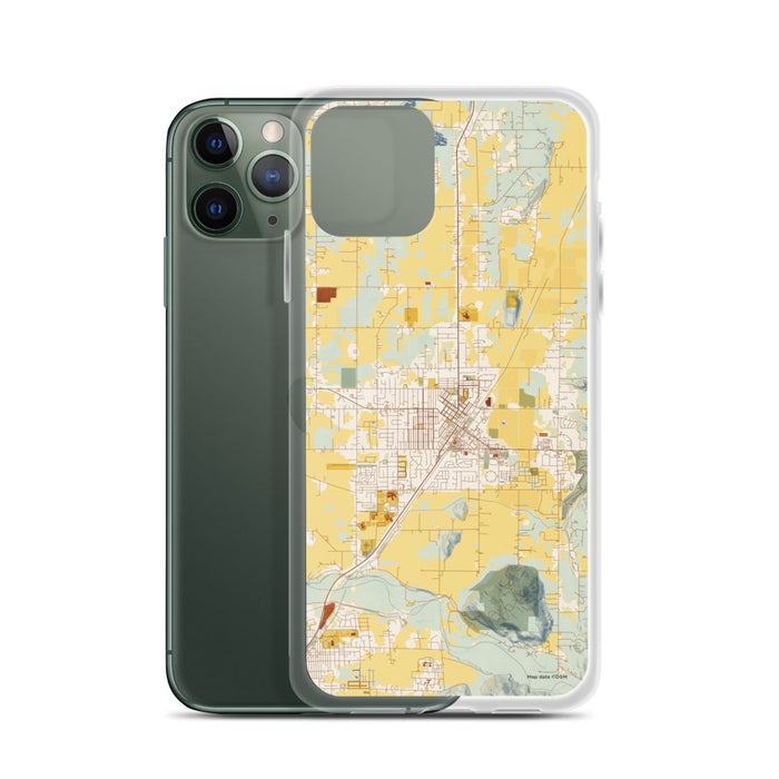Custom Enumclaw Washington Map Phone Case in Woodblock