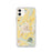 Custom iPhone 11 Enumclaw Washington Map Phone Case in Woodblock