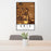 24x36 Erie Colorado Map Print Portrait Orientation in Ember Style Behind 2 Chairs Table and Potted Plant