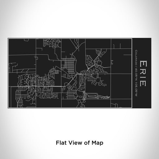 Rendered View of Erie Colorado Map Engraving on 17oz Stainless Steel Insulated Cola Bottle in Black