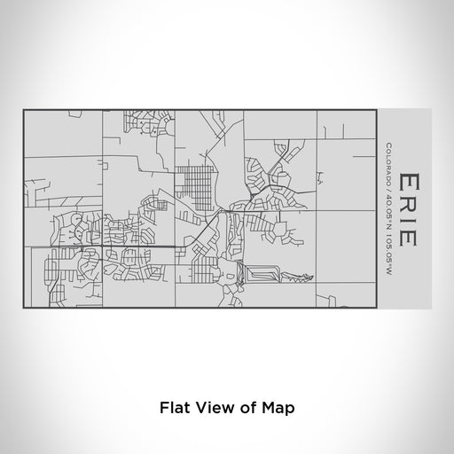 Rendered View of Erie Colorado Map Engraving on 17oz Stainless Steel Insulated Cola Bottle