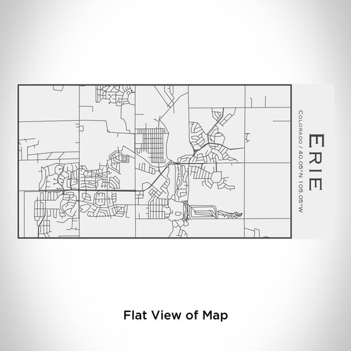 Rendered View of Erie Colorado Map Engraving on 17oz Stainless Steel Insulated Cola Bottle in White