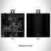 Rendered View of Erie Colorado Map Engraving on 6oz Stainless Steel Flask in Black