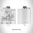 Rendered View of Erie Colorado Map Engraving on 6oz Stainless Steel Flask in White