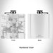 Rendered View of Erie Colorado Map Engraving on 6oz Stainless Steel Flask in White