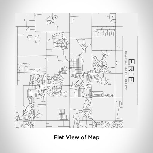 Rendered View of Erie Colorado Map Engraving on 17oz Stainless Steel Insulated Tumbler in White