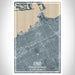 Erie Pennsylvania Map Print Portrait Orientation in Afternoon Style With Shaded Background