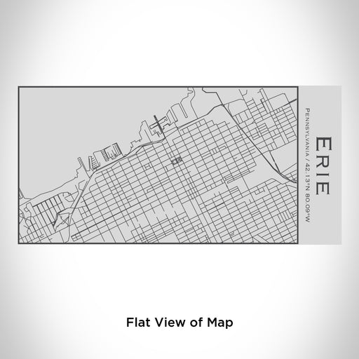 Rendered View of Erie Pennsylvania Map Engraving on 17oz Stainless Steel Insulated Cola Bottle