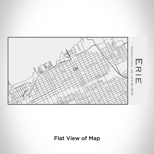 Rendered View of Erie Pennsylvania Map Engraving on 17oz Stainless Steel Insulated Cola Bottle in White