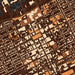 Erie Pennsylvania Map Print in Ember Style Zoomed In Close Up Showing Details