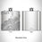 Rendered View of Erie Pennsylvania Map Engraving on 6oz Stainless Steel Flask