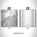 Rendered View of Erie Pennsylvania Map Engraving on 6oz Stainless Steel Flask