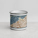 Front View Custom Erie Pennsylvania Map Enamel Mug in Woodblock
