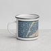 Left View Custom Erie Pennsylvania Map Enamel Mug in Woodblock